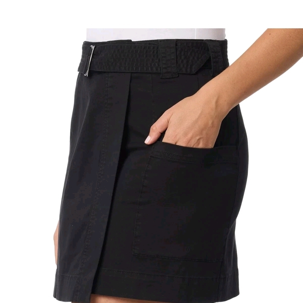 NWT Briggs Womens Belted Twill Skort Black S - Picture 2 of 5